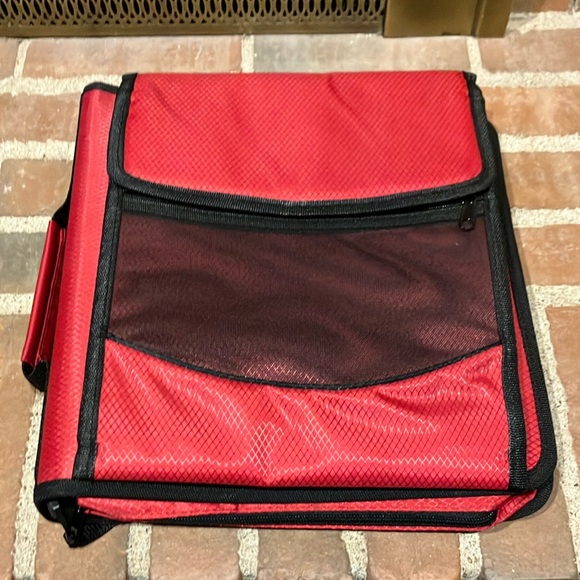 EUC red Pock-it organizer with detachable tablet carrier - Picture 1 of 10